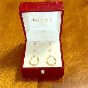 Jacmel 14KT Gold Earring Gift Set NWT